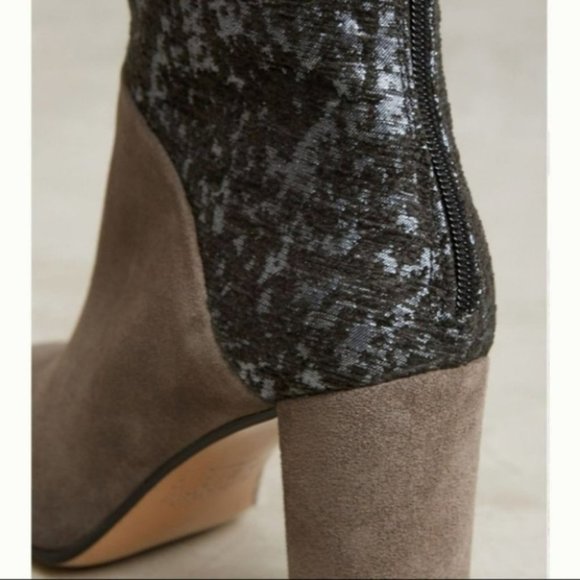 Anthropologie Cubanas Ciara Glitter Heeled Boots - Picture 4 of 16